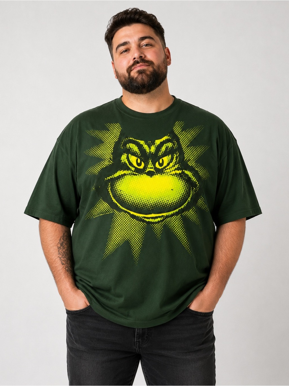 Title: Vintage Dr. Seuss Grinch T-Shirt 3XL Green Graphic Tee 2001 Y2K